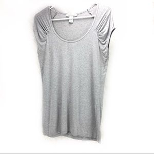White House Black Market Gray fitted stretchy top